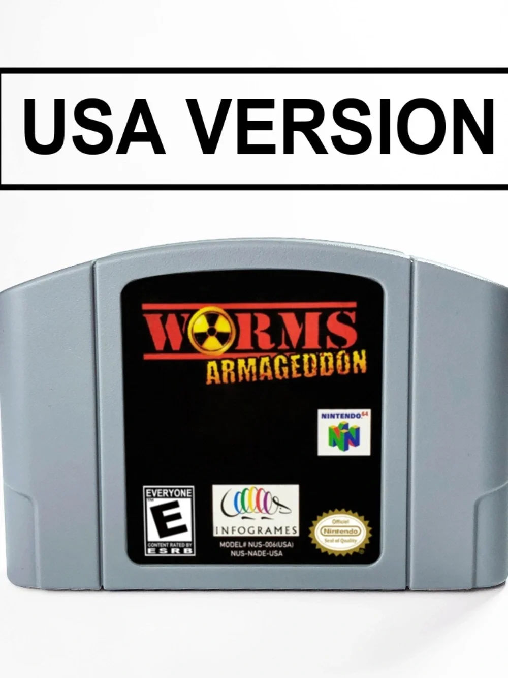 Nintendo Worms Armageddon N64 Cartridge - Gray